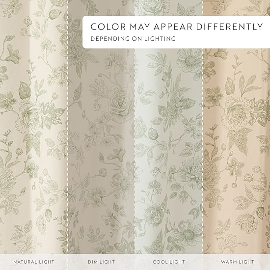 Casual Comfort Cotton Blend Floral Shower Curtain