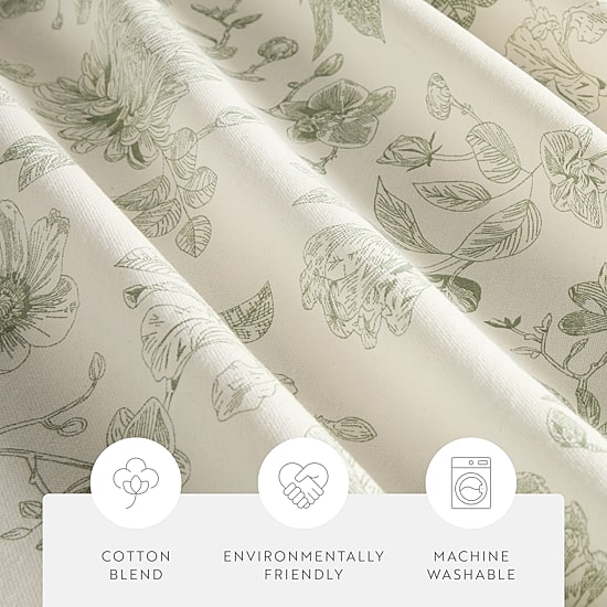 Casual Comfort Cotton Blend Floral Shower Curtain
