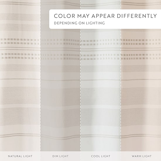 Casual Comfort Cotton Blend Placement Stripe Shower Curtain