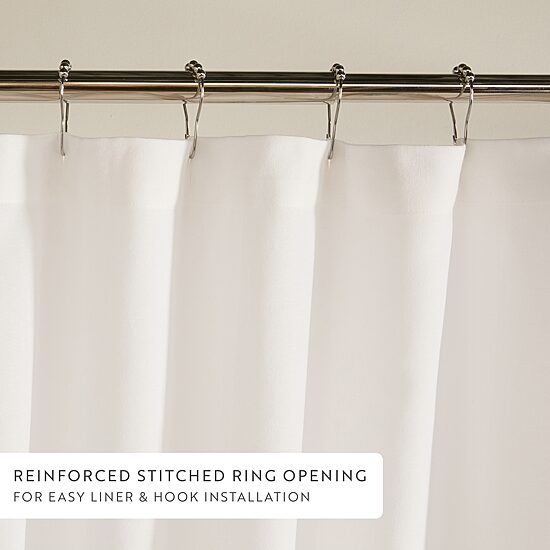 Casual Comfort Cotton Blend Placement Stripe Shower Curtain