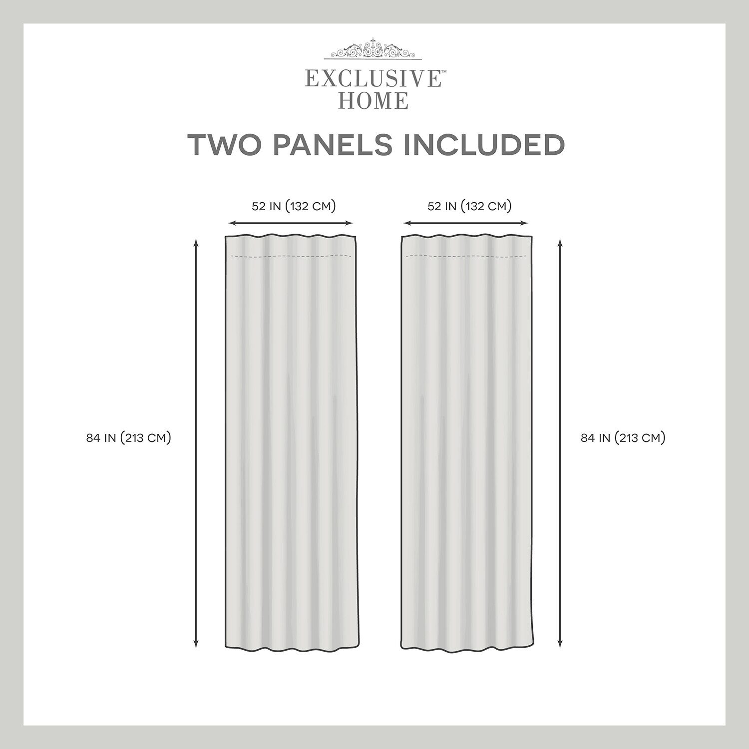 Exclusive Home Curtains Zeus Tab Top Blackout Set of 2 Curtain Panel
