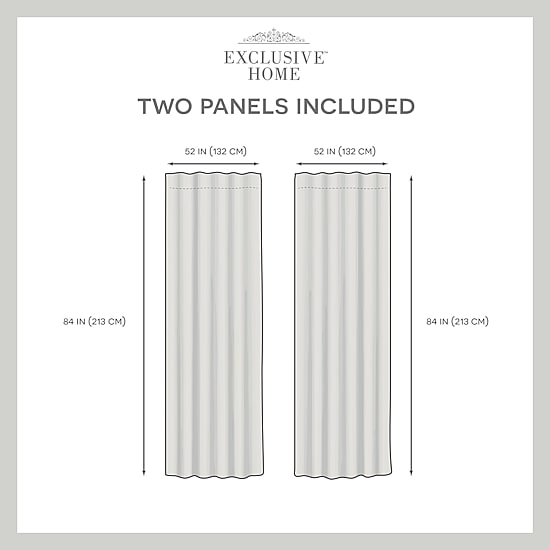 Exclusive Home Curtains Zeus Tab Top Blackout Set of 2 Curtain Panel