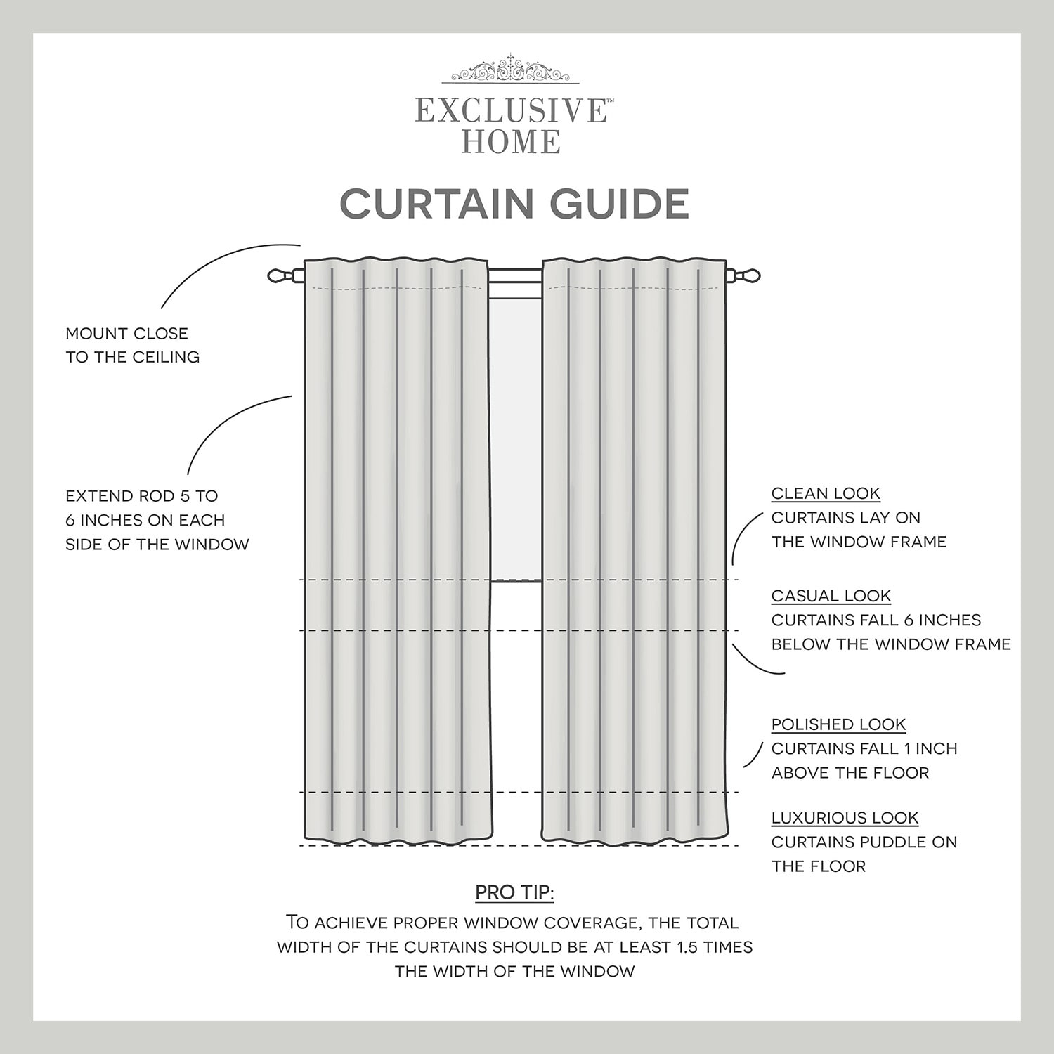 Exclusive Home Curtains Zeus Tab Top Blackout Set of 2 Curtain Panel