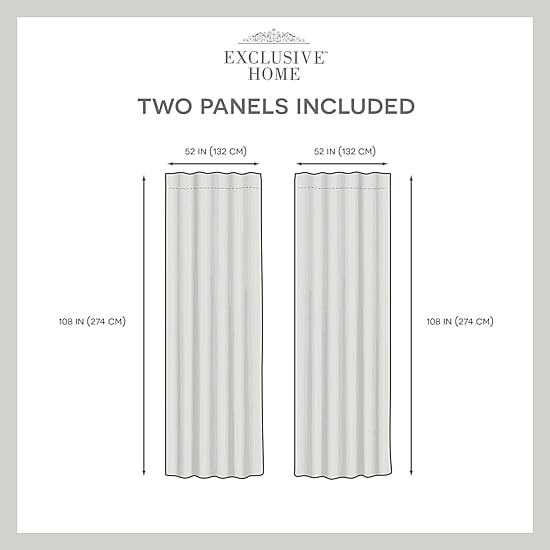 Exclusive Home Curtains Zeus Tab Top Blackout Set of 2 Curtain Panel