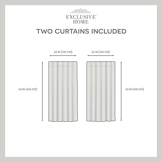 Exclusive Home Curtains Velvet Tab Top Light-Filtering Set of 2 Curtain Panel