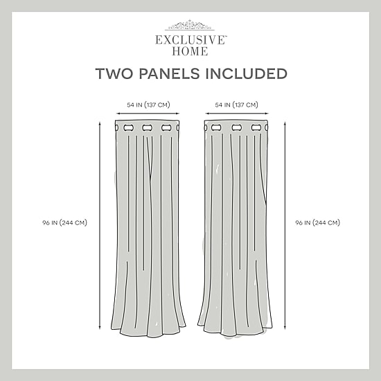 Exclusive Home Curtains Virenze Grommet Top Light-Filtering Set of 2 Curtain Panel