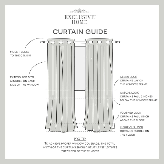 Exclusive Home Curtains Virenze Grommet Top Light-Filtering Set of 2 Curtain Panel