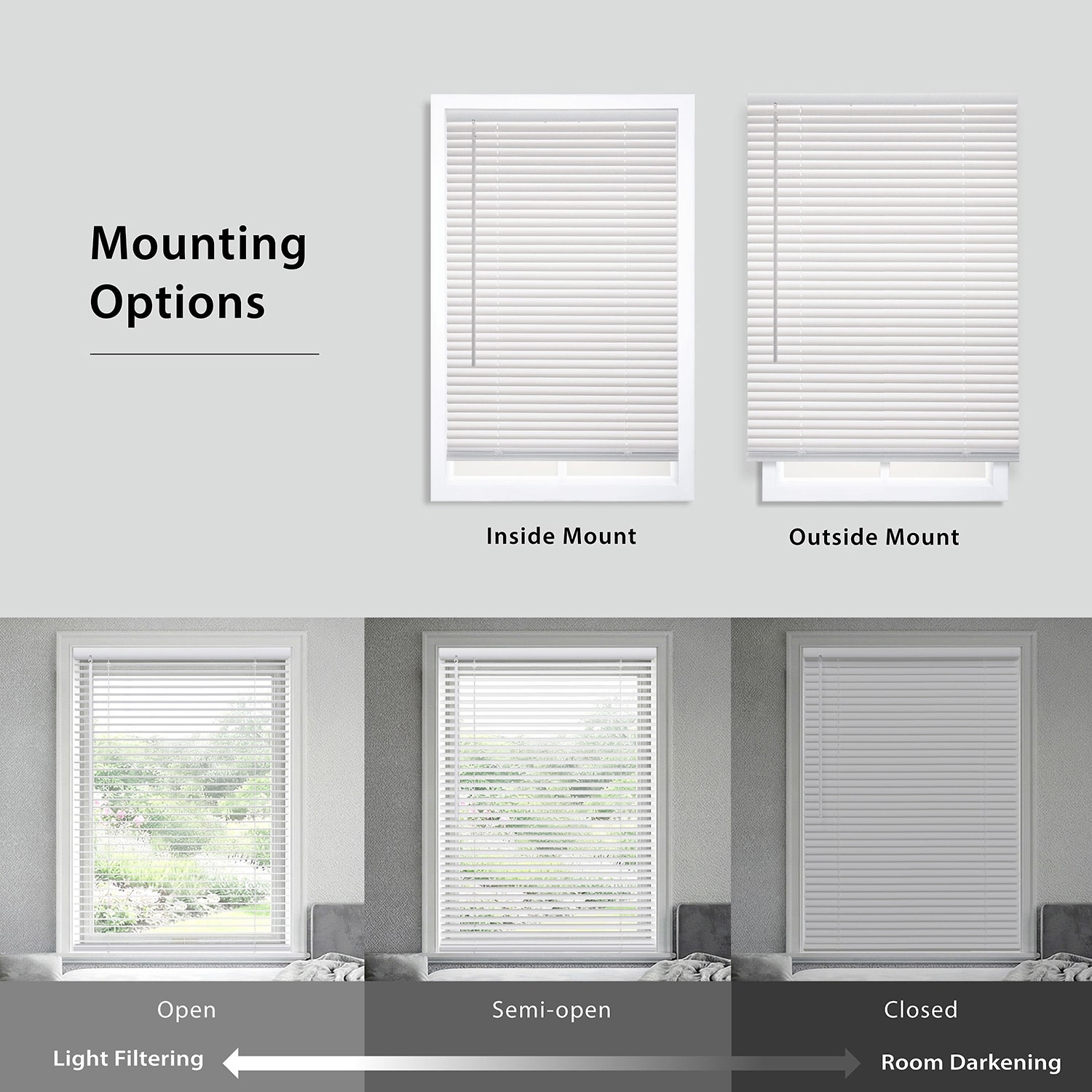 1" Cut-To-Width Room Darkening Cordless Mini Blind