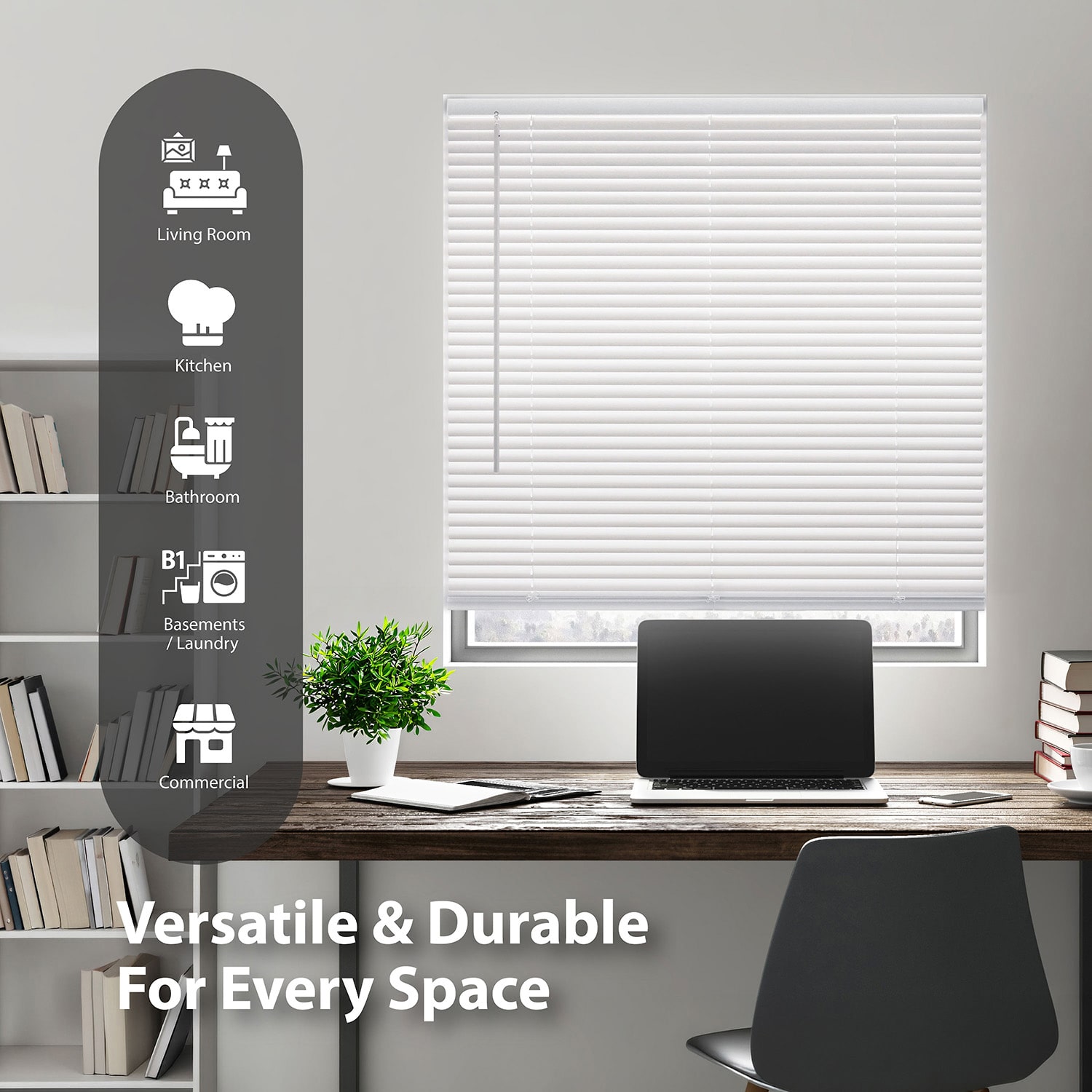 1" Cut-To-Width Room Darkening Cordless Mini Blind
