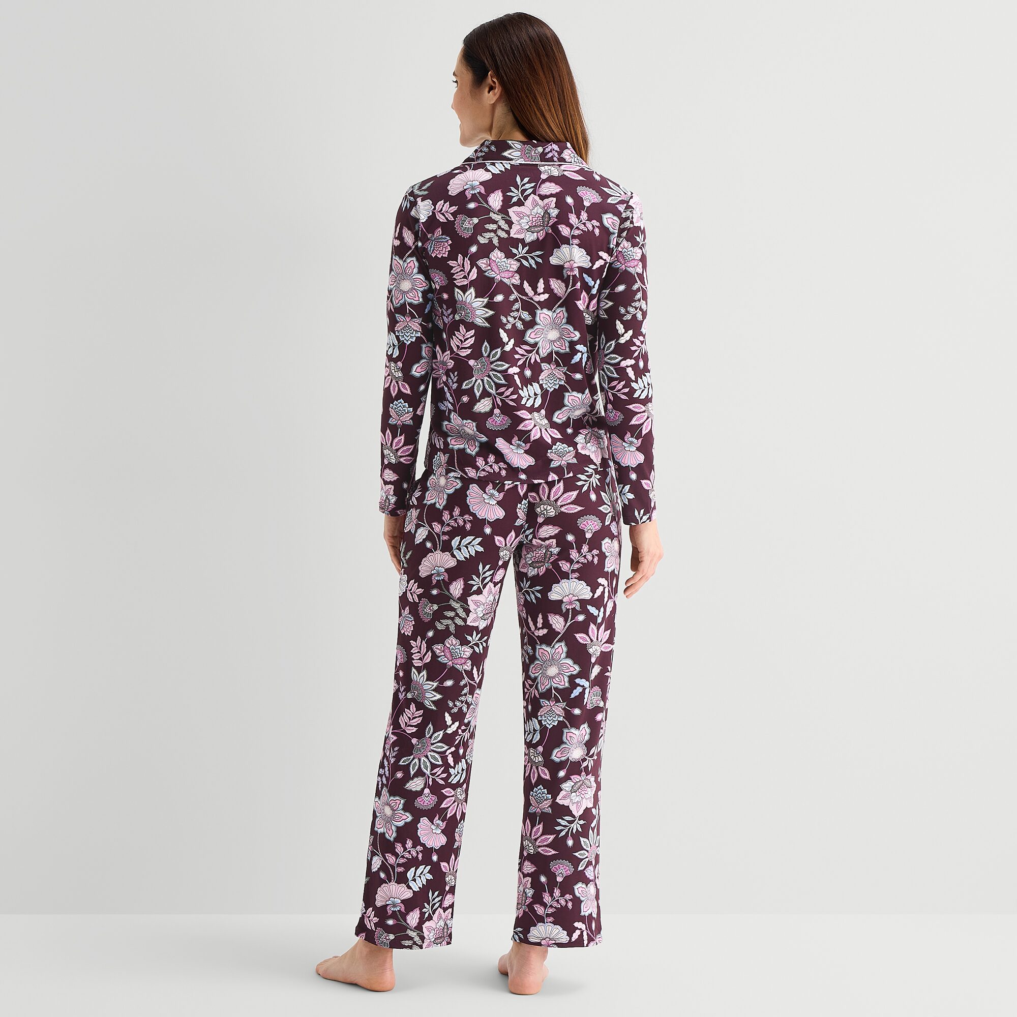 Jaclyn Womens Long Sleeve 2-pc. Pajama Set