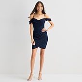 jcpenney navy blue homecoming dress Prom Dress Clearance Jcpenney Navy Dress DJ Jaz Womens Sleeveless High-Low  Evening Gown, Color: Navy