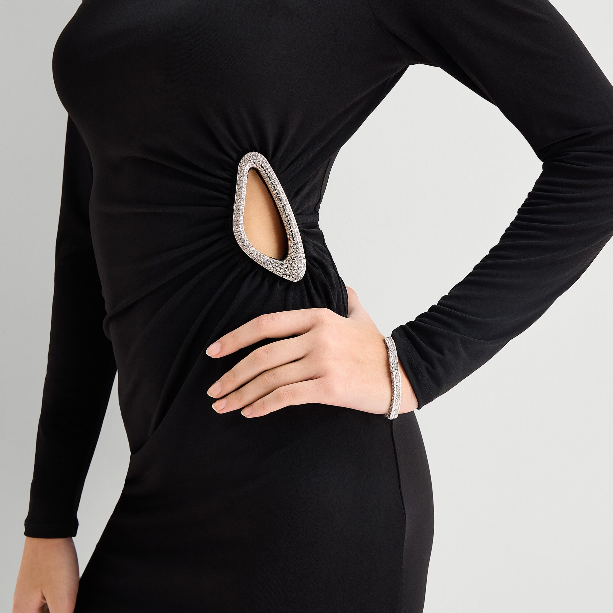 by&by Womens Juniors Crew Neck Long Sleeve Drop Shoulder Bodycon Dress