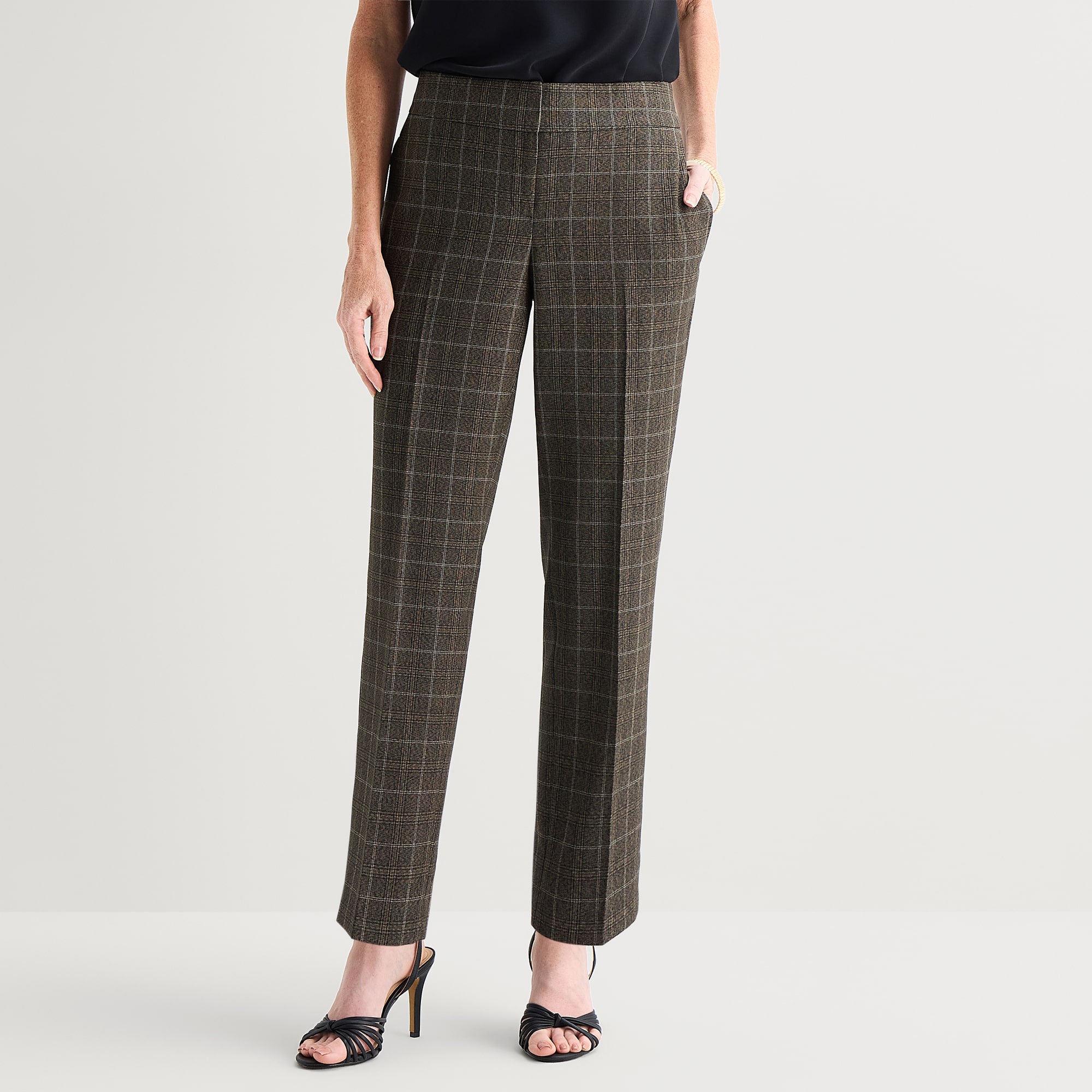Black Label by Evan-Picone Womens Classic Fit Straight Suit Pant
