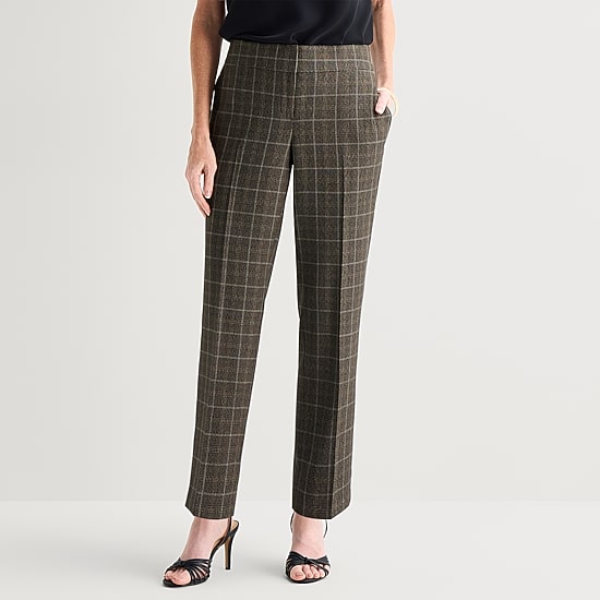 Black Label by Evan-Picone Womens Classic Fit Straight Suit Pant