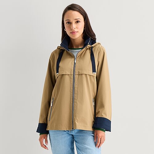 Gallery Womens Packable Midweight Raincoat In White