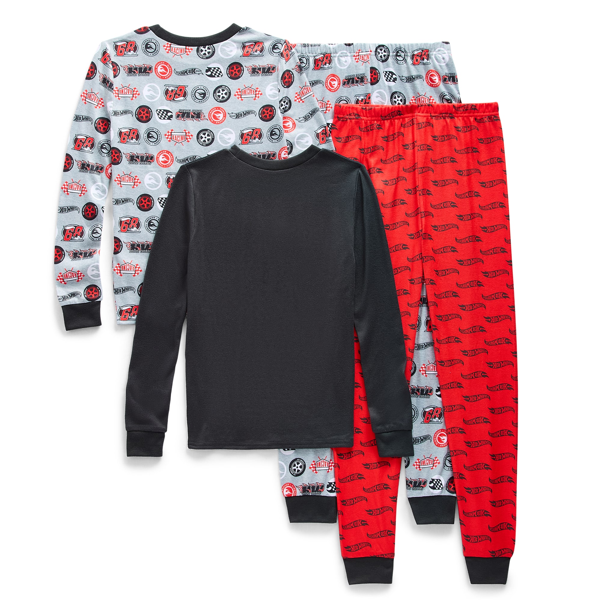 Little & Big Kid Boys Hot Wheels Crew Neck Long Sleeve -pc. Pajama Set