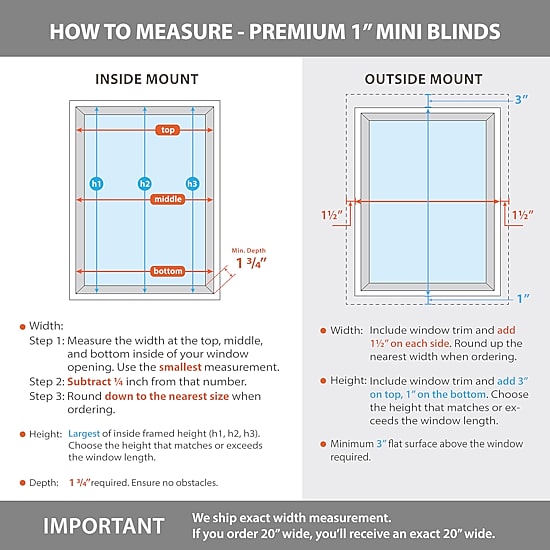 1" Cut-To-Width Room Darkening Cordless Mini Blind