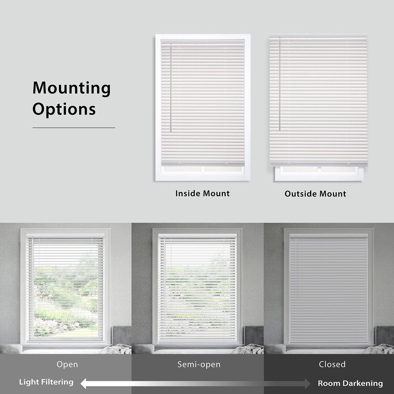 1" Cut-To-Width Room Darkening Cordless Mini Blind