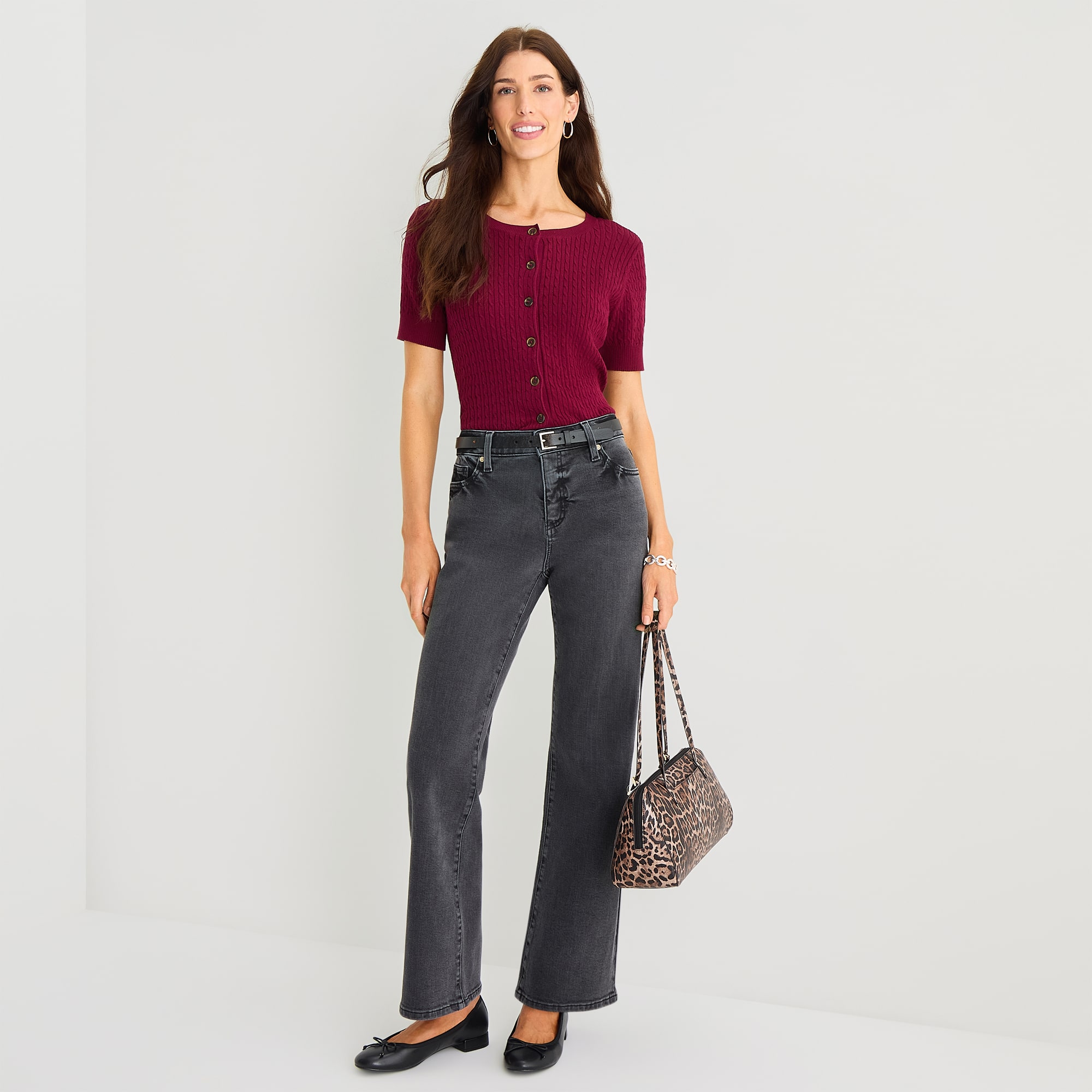St. John's Bay Womens Mid Rise Straight Leg Jean