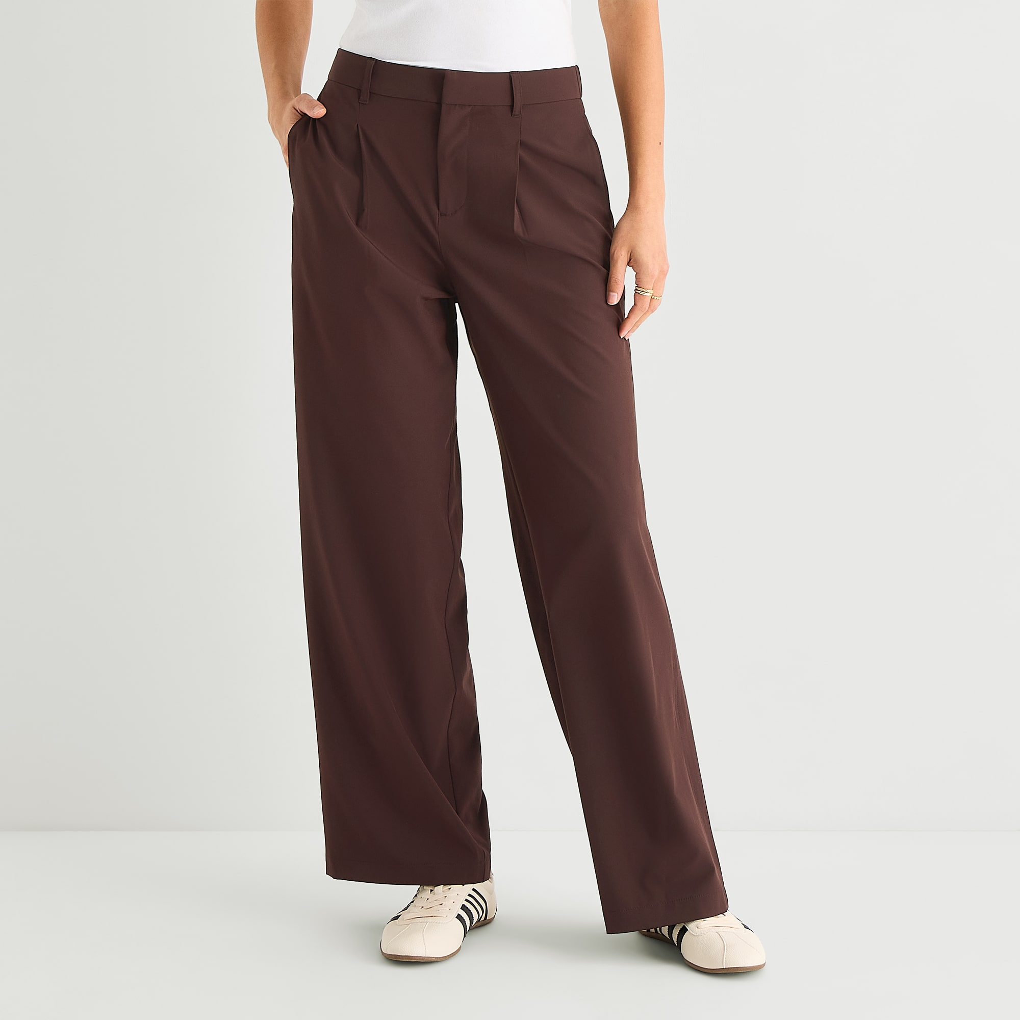 Stylus Womens Straight High Rise Trouser
