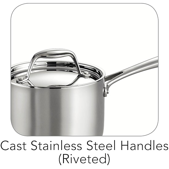 Tramontina Gourmet Tri-Ply Clad 18/10 Stainless Steel Induction-Ready Saucepan with Lid