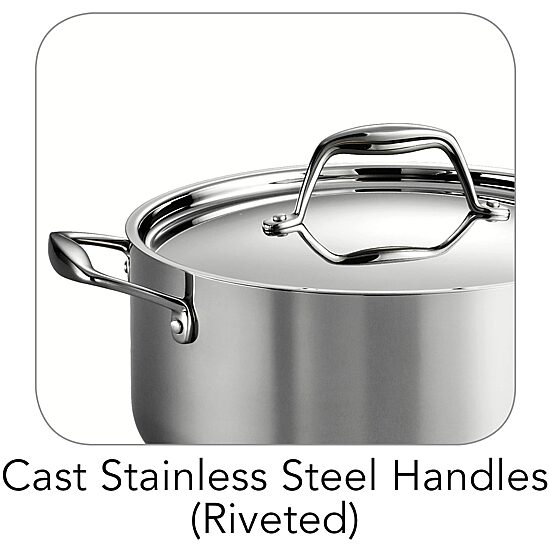 Tramontina Gourmet 8-pc. Tri-Ply Clad 18/10 Stainless Steel Induction-Ready Cookware Set