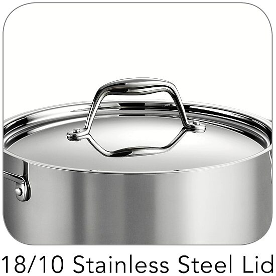 Tramontina Gourmet 8-pc. Tri-Ply Clad 18/10 Stainless Steel Induction-Ready Cookware Set