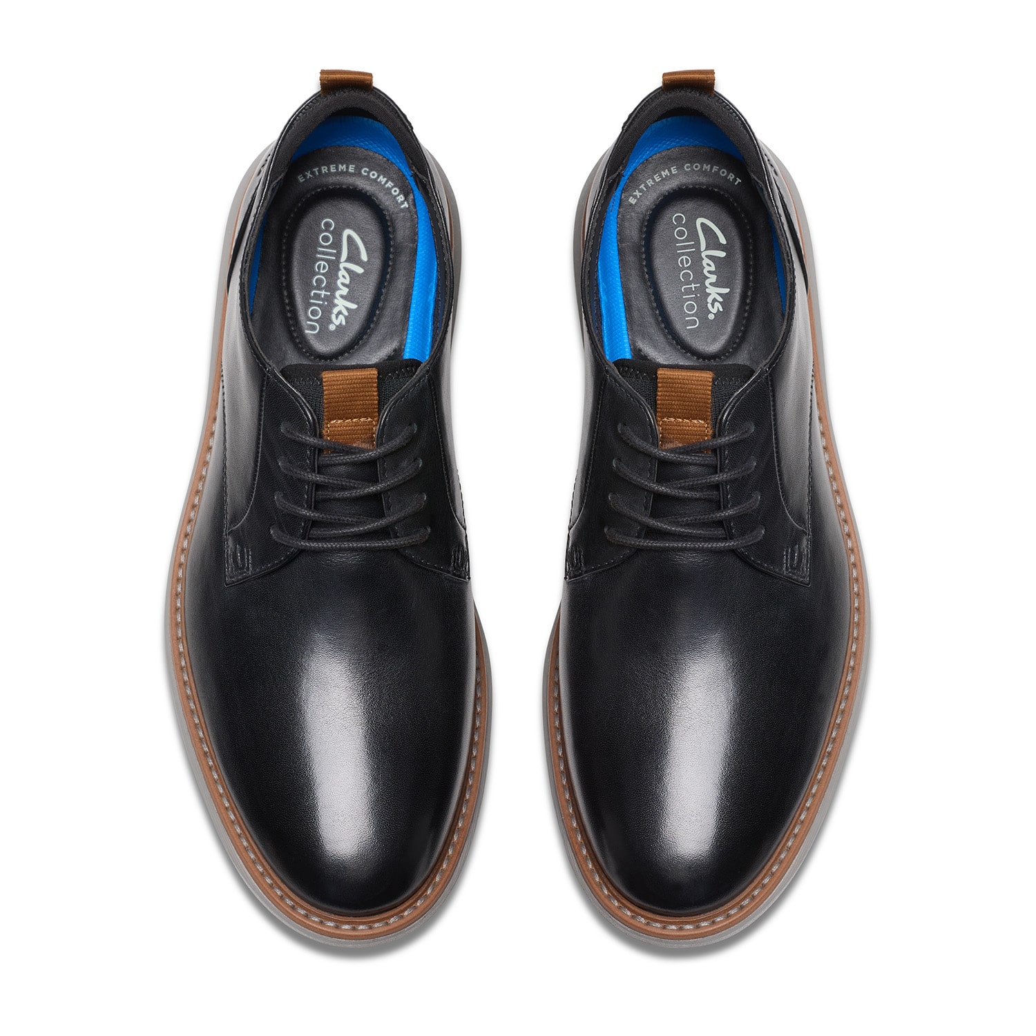 Clarks Brantin Plain Mens Round Closed Toe Oxford Shoes