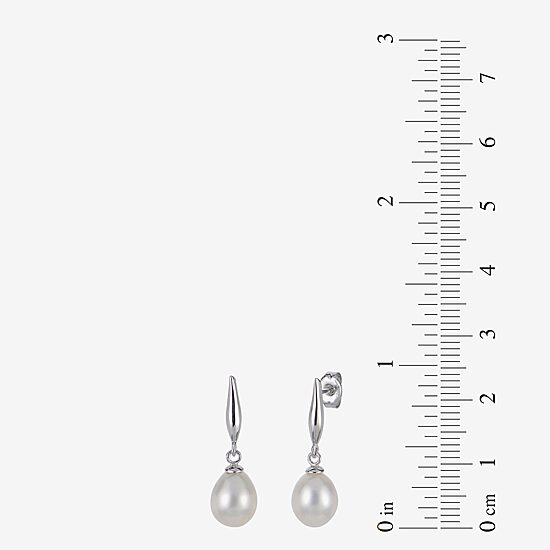 Womens White Cultured Freshwater Pearl Sterling Silver 2-pc. Jewelry Set