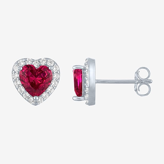 Gemstone Sterling Silver Heart 2-pc. Jewelry Set