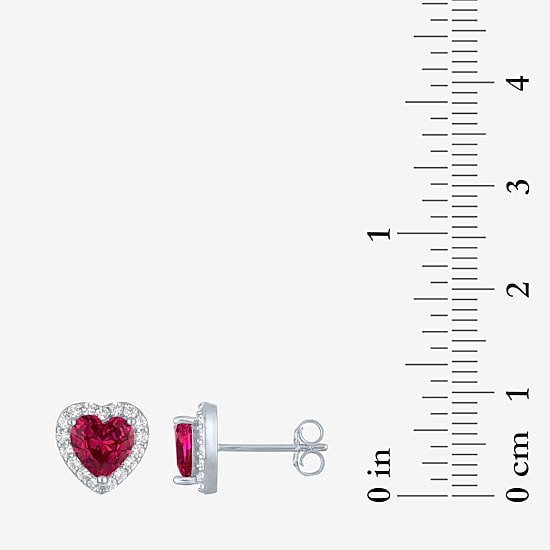 Gemstone Sterling Silver Heart 2-pc. Jewelry Set