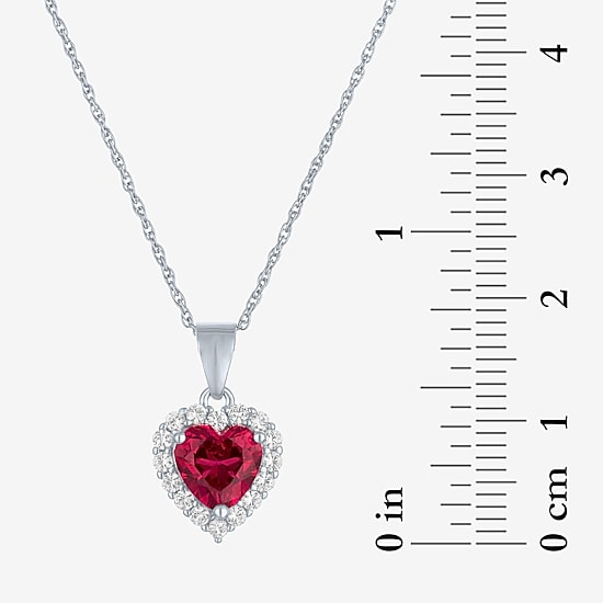 Gemstone Sterling Silver Heart 2-pc. Jewelry Set