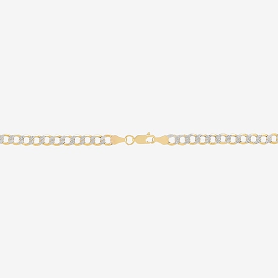 Unisex Adult 10K Gold 26 Inch Curb Chain Necklace