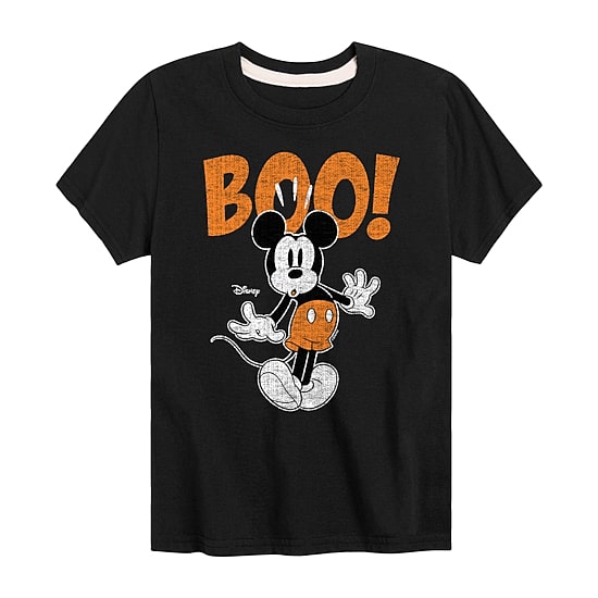 Disney Collection Little & Big Kid Unisex Crew Neck Short Sleeve Regular Fit Mickey Mouse Graphic T-Shirt