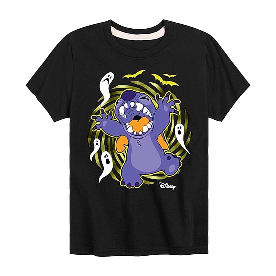 Disney Collection Little & Big Kid Boys Crew Neck Short Sleeve Regular Fit Lilo & Stitch Graphic T-Shirt
