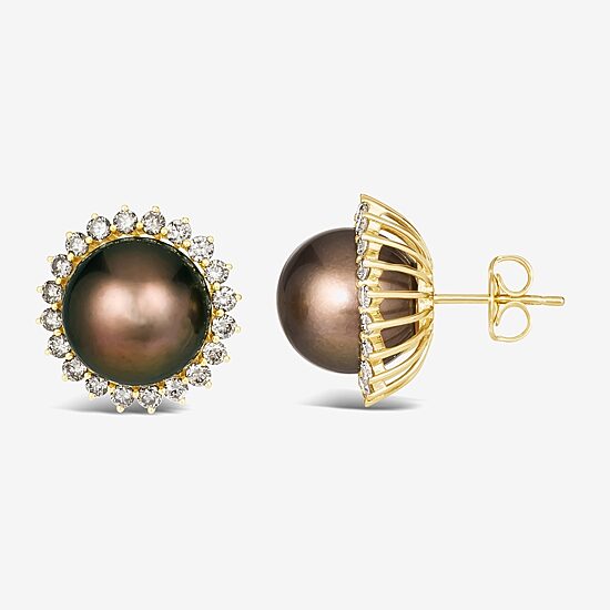 Le Vian® Earrings featuring Chocolate Pearls® 3/4 CT. Nude Diamonds™ set in 14K Honey Gold™