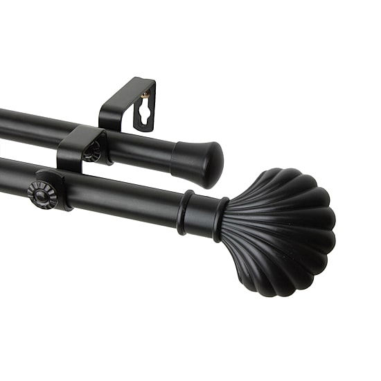 Rod Desyne Scallop Double Curtain Rod
