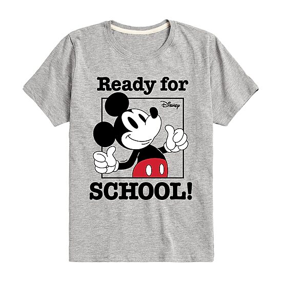 Disney Collection Little & Big Kid Boys Crew Neck Short Sleeve Regular Fit Mickey Mouse Graphic T-Shirt