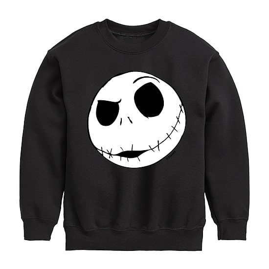 Disney Collection Little & Big Kid Unisex Crew Neck Fleece Long Sleeve Nightmare Before Christmas Sweatshirt