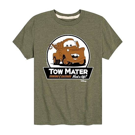 Disney Collection Little & Big Kid Boys Crew Neck Short Sleeve Regular Fit Cars Graphic T-Shirt