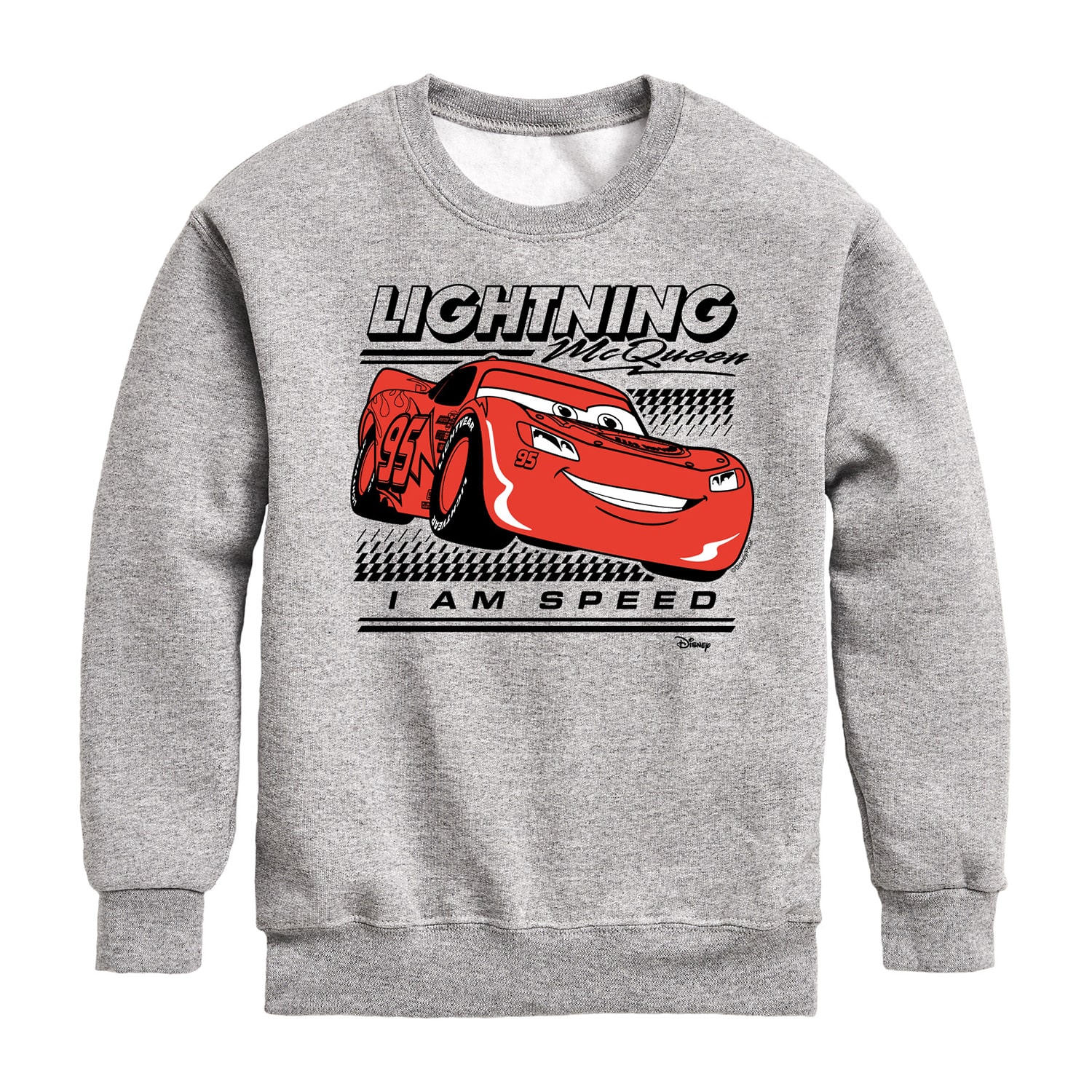Disney Collection Little & Big Kid Boys Crew Neck Fleece Long Sleeve Cars Sweatshirt