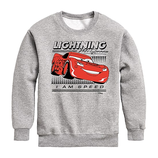 Disney Collection Little & Big Kid Boys Crew Neck Fleece Long Sleeve Cars Sweatshirt