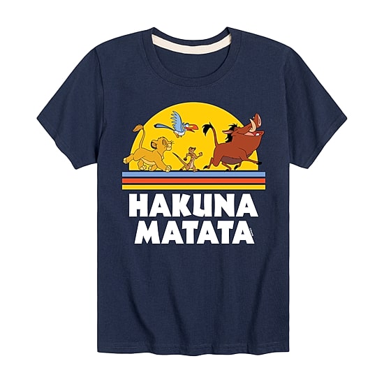 Disney Collection Little & Big Kid Boys Crew Neck Short Sleeve Regular Fit The Lion King Graphic T-Shirt