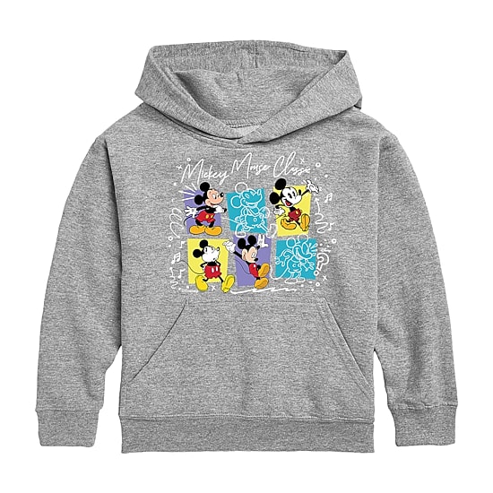Disney Collection Little & Big Kid Boys Long Sleeve Mickey Mouse Fleece Hoodie