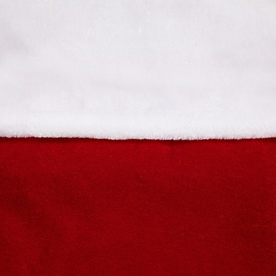 48'' Oversized Red and White Velveteen Santa Claus Belt Buckle Christmas Stocking
