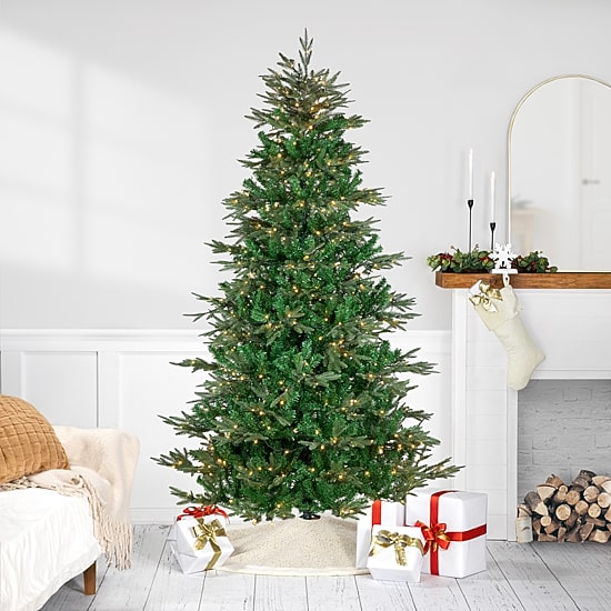 6.5' Pre-Lit Hudson Fir Artificial Christmas Tree  Warm White LED Lights