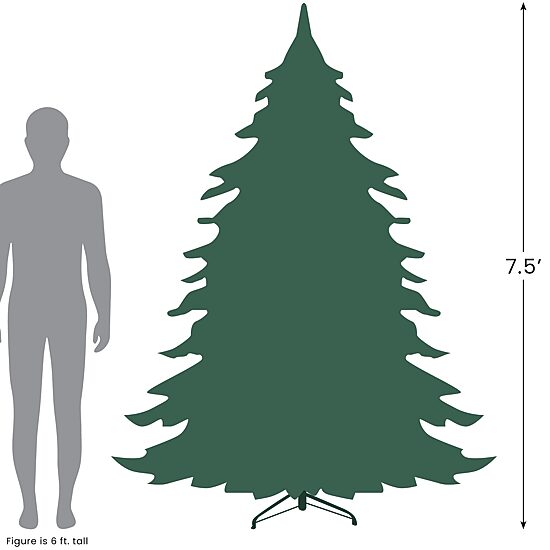 7.5' Pre-Lit Palisades Fir Artificial Christmas Tree - Clear Lights