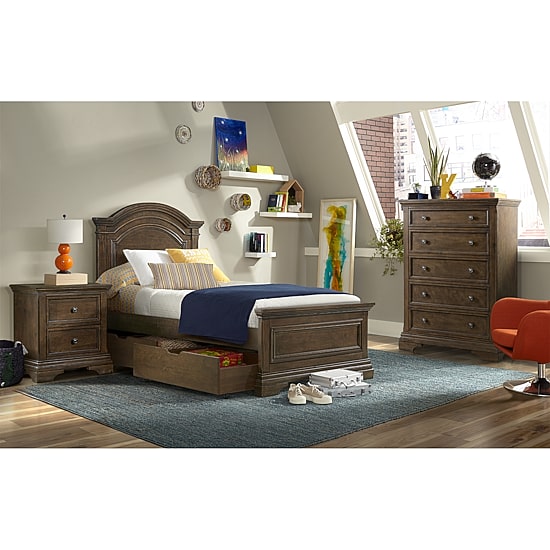 Westwood Design Olivia Twin Bed with 2 Storage Drawers