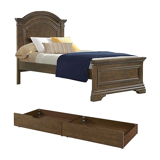 Westwood Design Olivia Twin Bed with 2 Storage Drawers