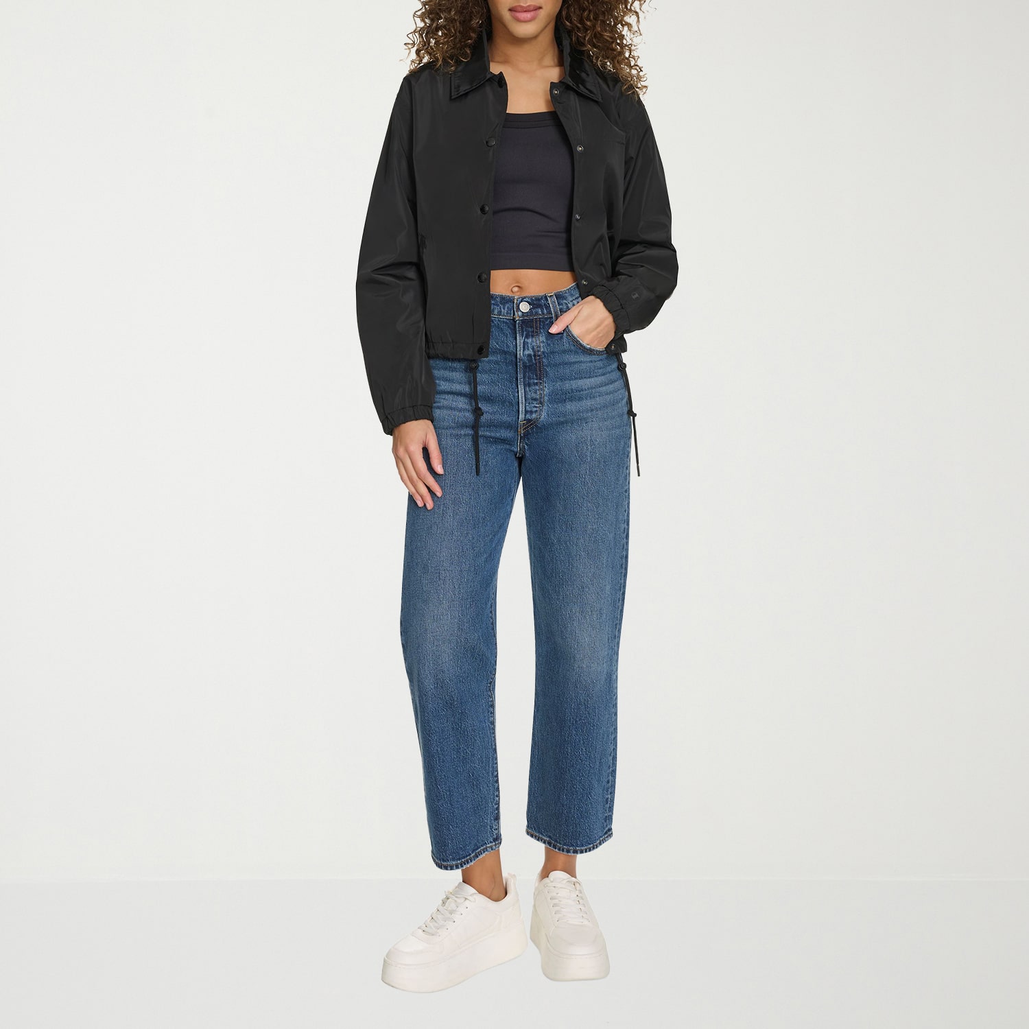 Champion Womens Water Resistant Midweight Cropped Windbreaker